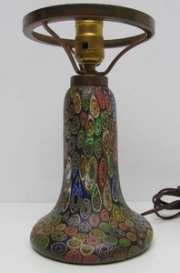 lot 240 image: Gorgeous Vintage Handblown Italian Millefiori Glass Glamp