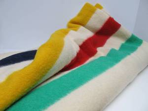 lot 247 image: Excellent HUDSON BAY Wool Point Blanket #2