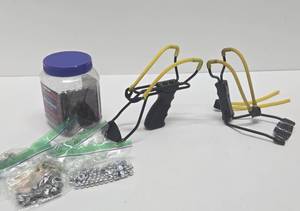 lot 147 image: 2 Good Slingshots & Lots of Ammo