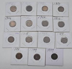 lot 170 image: 15 Higher Grade Indian Head Pennies