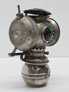 lot 19 image: Awesome Antique Badger Brass Bicycle Light