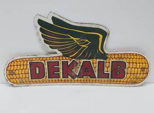 lot 301 image: Vintage 1950s era DEKALB Advertising Farm Sign #1