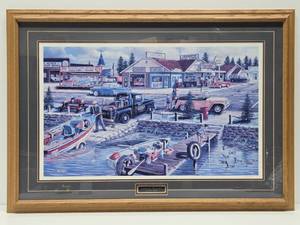 lot 306 image: Excellent Large Framed Signed Numbered KEN ZYLLA Print - Lakefront Treasury