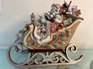 lot 320 image: LARGE High End FITZ &amp FLOYD Santa Claus Christmas Cookie Jar #5