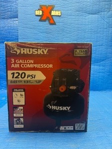 lot 9 image: Open Box- tested- works - 3 Gal. 120 PSI Portable Electric Oil-Free Light Duty Pancake Air Compressor with Fold Down Handle and 1-Quick Coupler