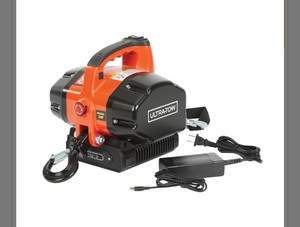 lot 11 image: $429 Retail - open box - takes charge -Ultra-Tow Portable Handheld 24V DC Battery-Operated Winch, 1100-Lb. Line Pull, 24 Max. Volts, 30 Amps