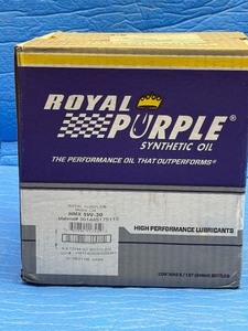 lot 22 image: Retail $68- Royal Purple HPS 5W30 High Performance Engine Oil, 6 Quart Case