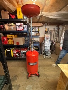 lot 38 image: Freight damage - shop ready Ironton Air-Operated Waste Oil Drainer, 20-Gallon Tank