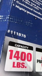 lot 46 image: Strongway Garden Wagon, Side Panels Fold or Detach, 1400-Lb. Capacity, 50in. x 24in. x 26in.