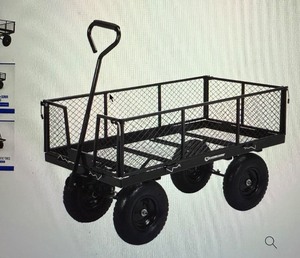lot 46 image: Strongway Garden Wagon, Side Panels Fold or Detach, 1400-Lb. Capacity, 50in. x 24in. x 26in.
