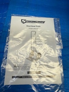 lot 48 image: Strongway P-Handle Hand Truck, 1000-Lb. Capacity, 23.6in. x 23in. x 60in. Overall, 24in.W x 12in.D Oversized Toe Plate, Model# 67970