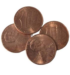 lot 46 image: 4     2025 Pennies   (This is the last year the US Gov. is minting)