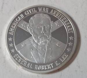 lot 50 image: American Civil War Anniversary Robert E Lee Commemorative Coin