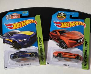 lot 64 image: Hot Wheels HW WORKSHOP  Ryura LX and 15 Ford Mustang GT