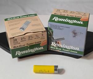 lot 86 image: 2 Boxes of Remington  20 gauge 2 34 inches, 8 shot         Shotgun Shells