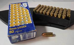 lot 91 image: 9 MM Luger 50 Cartridges 115 Gr   Full Metal Jacket