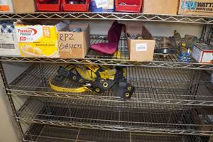 lot 243 image: Contents of Shelves - Hangers, Valves, Sala Harness