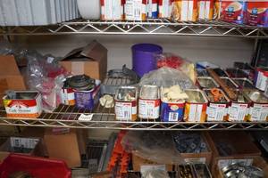 lot 248 image: Contents of Shelf - Hangers and Small Parts