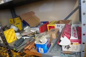 lot 252 image: Contents of Shelf - Fasteners, Fittings, Copper