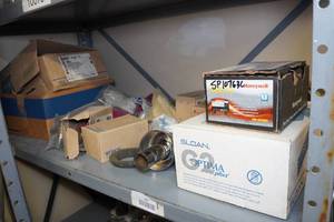 lot 261 image: Contents of Shelf - Plumbing Parts