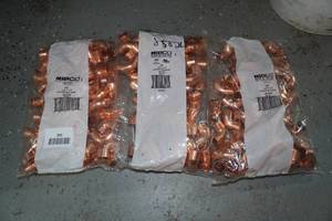lot 395 image: 150 Copper 12 90 Elbow Fittings