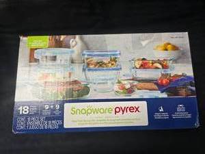 lot 10 image: New 18 Piece Pyrex Snapware
