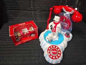 lot 95 image: Coca-Cola Bear Phone and Collector Car