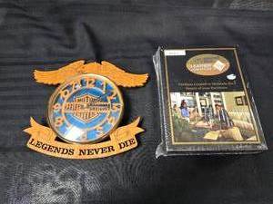 lot 148 image: Harley Davidson Clock and Leather Care Kit