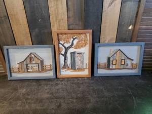 lot 26 image: 3 Fantastic Pieces of Artwork Done by Mass Cool 3D Perfect for the Cabin