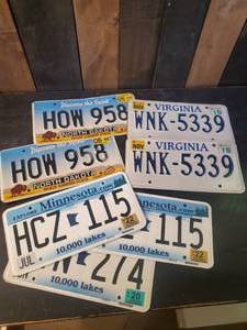 lot 34 image: Nice Collection of Vintage License Plates