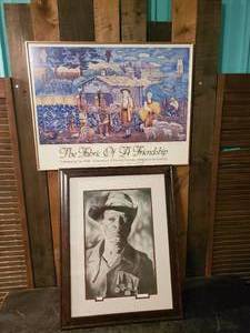 lot 53 image: 2 Beautiful Large Framed Lithographs Stockholm Sweden and Ryan Cairns