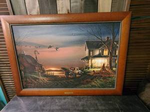lot 54 image: Absolutely beautiful Terry Redlin Canvas Print Special Memories with Paperwork