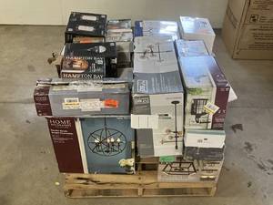 lot 11 image: Massive Pallet of Brand Name Misc Faucets, Showers, Fixtures, Towel Bars, Bathroom Fans, Ceiling Fans, Lights, and More (Parts Only) (Great for eBay Sellers)