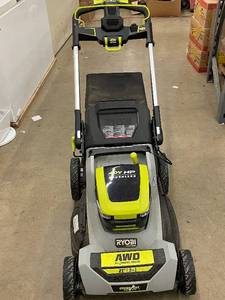 lot 1 image: Ryobi 40V HP Brushless 21-Inch AWD Cordless Lawn Mower