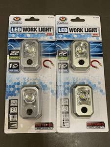lot 42 image: Power Mini LED Work Light 4-Pack, 22 Lumens Each, Batteries Included
