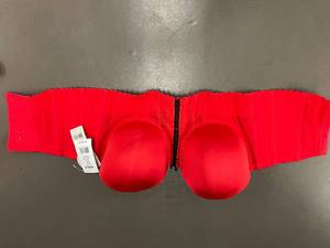 lot 216 image: Racing Red Strapless Bra Size 30FF