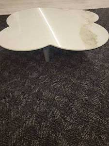lot 18 image: Lobed  Clover shaped Low Marble Table