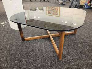 lot 24 image: Smoke Glass Top Coffee Table