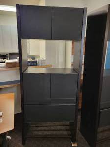 lot 51 image: Black Office Storage Cabinet by BDI.