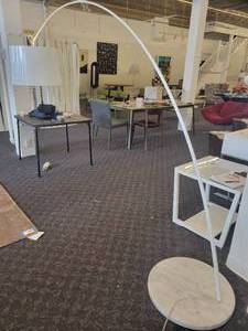 lot 83 image: Marble Base Arc Lamp by Luce Plan.