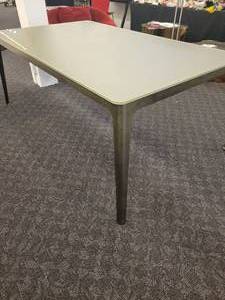 lot 117 image: Dining Table by Elite Modern. Scratch Resistant Etched Glass Top.