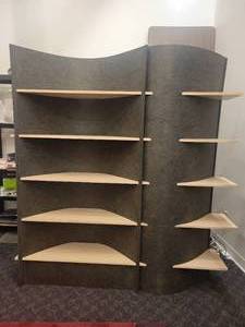 lot 151 image: A double Sided, Double Function Bowie Room Divider & Bookcase by Houseworks.