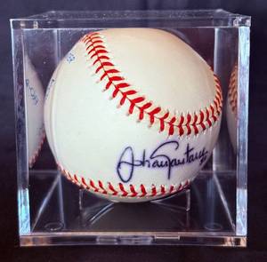 lot 73 image: MN Twins #57  Johan Santana Autographed Baseball