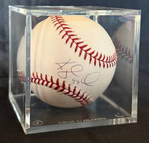 lot 84 image: MN Twins #49 Kyle Lohse 2003 Autographed Baseball