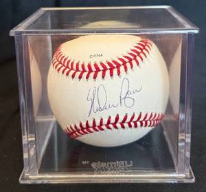 lot 89 image: Nolan Ryan Autographed Baseball with COA