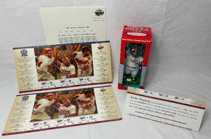 lot 120 image: Kirby Puckett World Series Hero Bobblehead and Kirby Puckett Weekend Ticket Strips - LOT 2