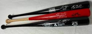 lot 139 image: Minnesota Twins Autographed Commerative Wooden Baseball Bats - Cristian Guzman #15, Lew Ford #20 and Matt Lawton #50