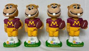 lot 132 image: Minnesota Golden Gophers Goldy 2001 Football Bobbleheads