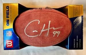 lot 150 image: MN Vikings #99 Chris Hovan Autographed Football