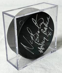 lot 162 image: Neal Broten Hobey Baker 81 Autographed Minnesota Gophers Hockey Puck